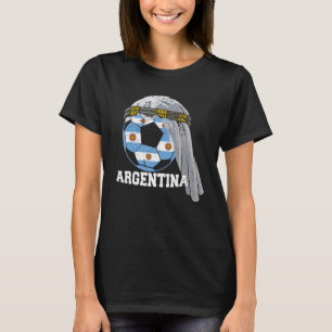 ARGENTINA Soccer 2022 Flag Ball Arab Keffiyeh Foot T-Shirt