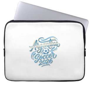 Argentina Soccer 2026 Soccer Bold Country Typograp Laptop Sleeve