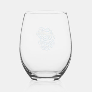 Argentina Soccer 2026 Soccer Bold Country Typograp Stemless Wine Glass