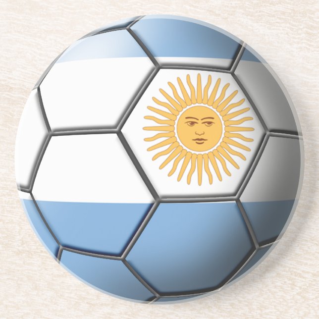 Argentina Soccer Ball Coasters (Front)