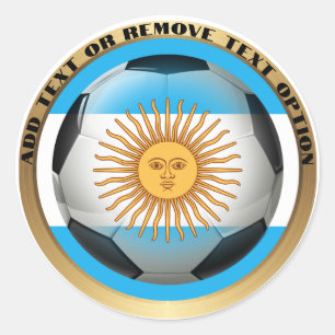 Argentina Soccer Ball Sports Classic Round Sticker