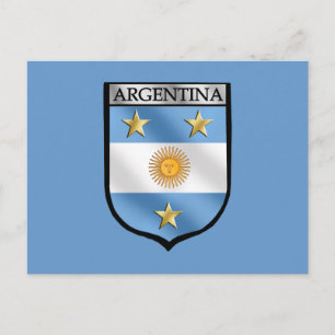 Argentina Soccer Emblem Shield Badge Champions Postcard