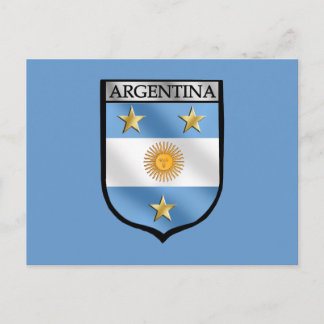 Argentina Soccer Emblem Shield Badge Champions Postcard