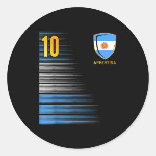 Argentina Soccer Fans Jersey Argentinian Flag Foot Classic Round Sticker