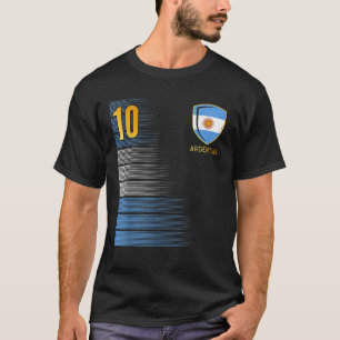 Argentina Soccer Fans Jersey Argentinian Flag Foot T-Shirt