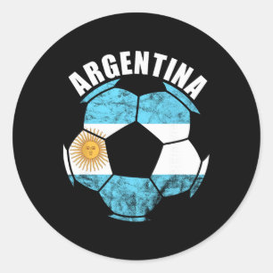 Argentina Soccer Ll Sun Of May Argentina Argentina Classic Round Sticker