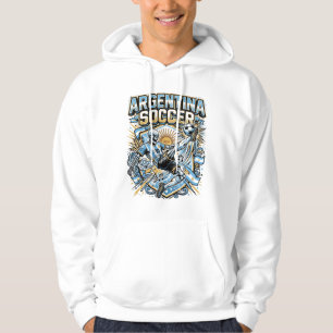 Argentina Soccer Skeleton Striker Nations Poster S Hoodie