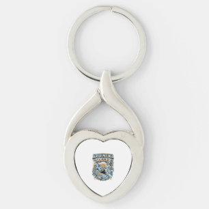 Argentina Soccer Skeleton Striker Nations Poster S Key Ring