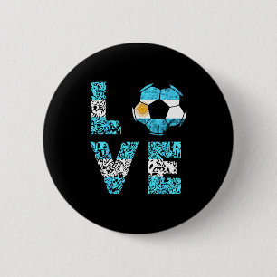 Argentina Soccer Team Argentina Love Ll Argentinia 6 Cm Round Badge