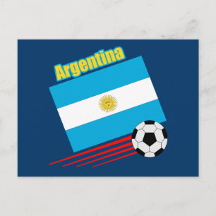 Argentina Soccer Team Postcard