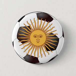 Argentina "Sol de Mayo" 6 Cm Round Badge