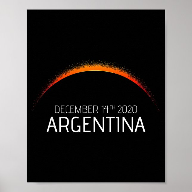 Argentina solar eclipse 2020 Argentina solar eclip Poster (Front)