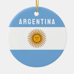 Argentina South America Flag Buenos Aires Ceramic Ornament