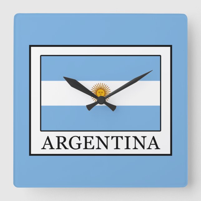 Argentina Square Wall Clock (Front)