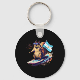 Argentina Squirrel Surfing Argentinian Roots Argen Key Ring
