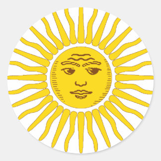 Argentina Sun Classic Round Sticker
