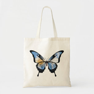 Argentina Swallowtail Butterfly Flag Sticker Tote Bag