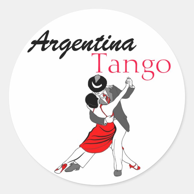 Argentina Tango Classic Round Sticker (Front)