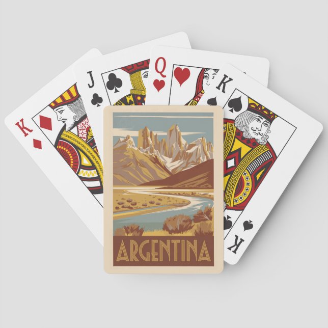 Argentina Travel Art Vintage Playing Cards (Back)