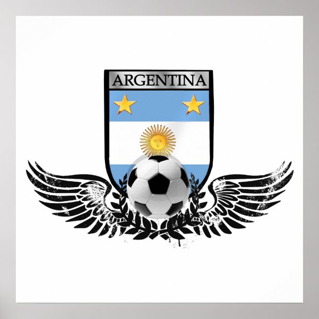 Argentina world champions Winged futbol shield Poster (Front)