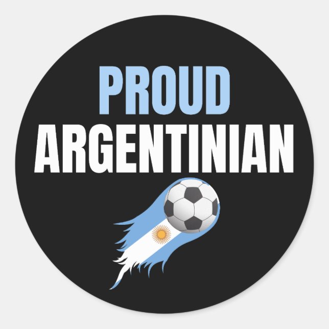 Argentina World Cup Champions 2022 Proud Classic Round Sticker (Front)