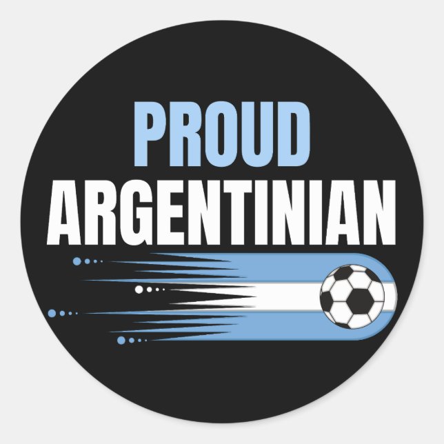 Argentina World Cup Champions 2022 Proud Classic Round Sticker (Front)