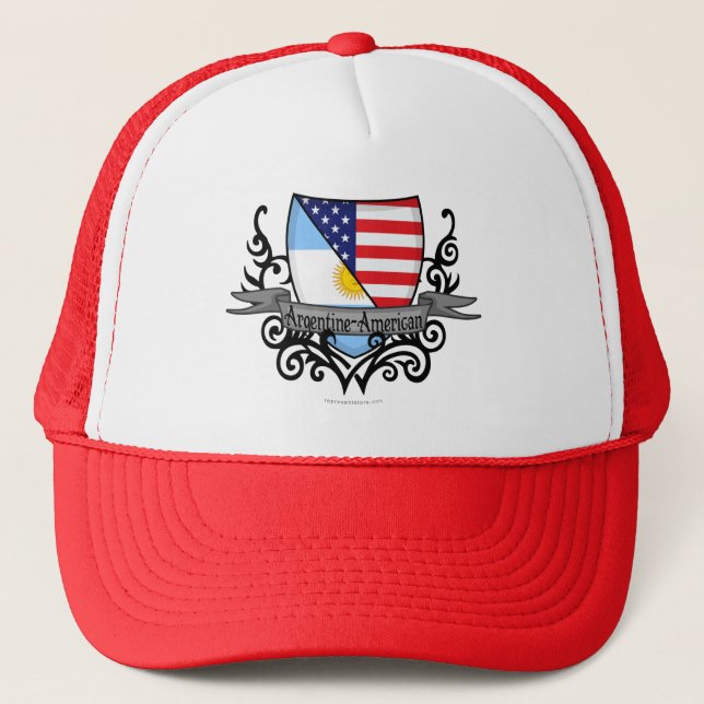 Argentine-American Shield Flag Trucker Hat (Front)