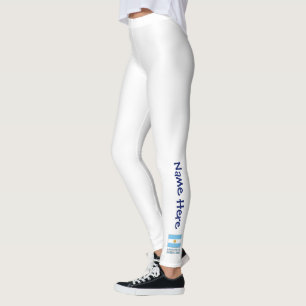 Argentine Argentina Flag Personalised Text  Leggings