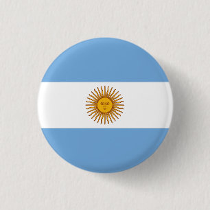 Argentine Flag, Flag of Argentina 3 Cm Round Badge
