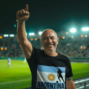 Argentine Flag soccer player uses dot as a ball  T T-Shirt