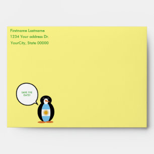 Argentine Flag Talking Ms Penguin Envelope