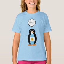 Argentine Flag Talking Ms Penguin Personalised