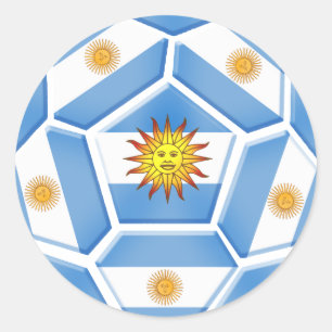 Argentine futebol Tees and soccer ball gear Classic Round Sticker