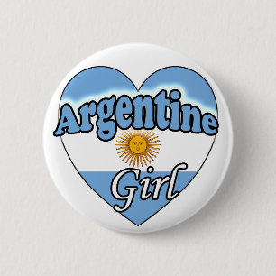 Argentine Girl 6 Cm Round Badge