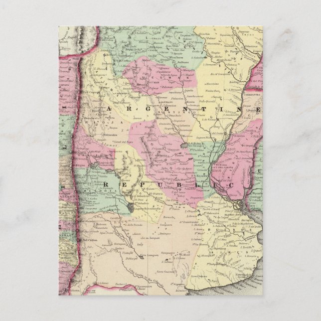 Argentine Republic, Chilli, Uruguay & Paraguay Postcard (Front)