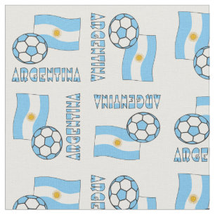 Argentine Soccer Ball and Flag Fabric