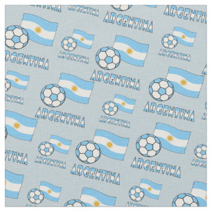 Argentine Soccer Ball and Flag Fabric