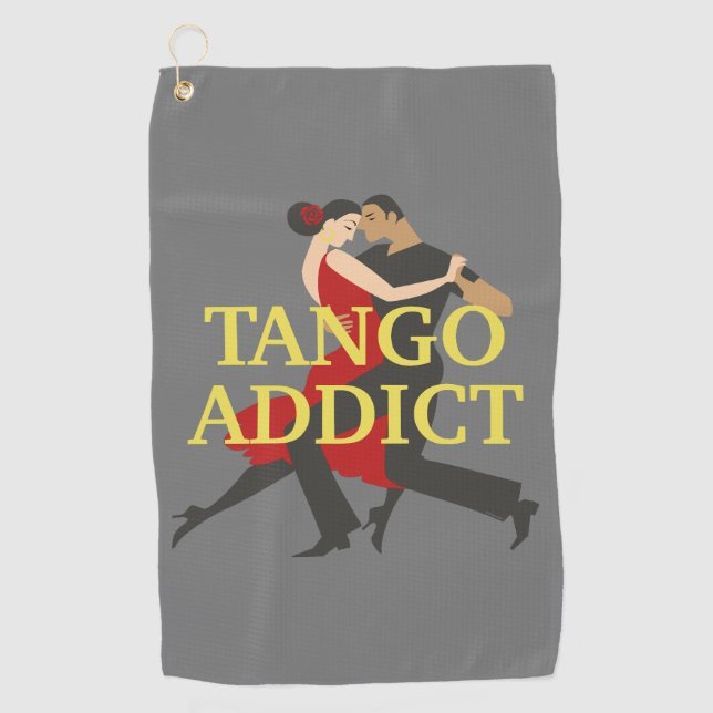 Argentine Tango Addict Dance Couple Golf Towel (Front)