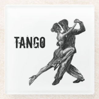 Argentine Tango dance art Glass Coaster