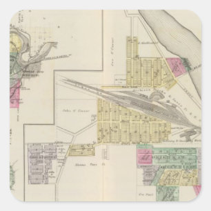 Argentine, Wyandotte County, Edwardsville, Kansas Square Sticker
