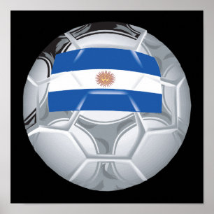 Argentinean Soccer Ball Poster