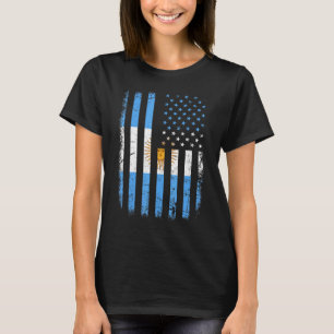 Argentinian American Flag Argentinian Roots Argent T-Shirt