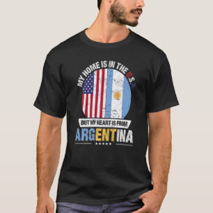 Argentinian American Patriot Heart Is From Argenti T-Shirt