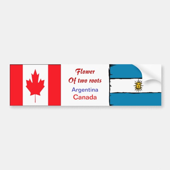 Argentinian-canadian bumper stickers (Front)