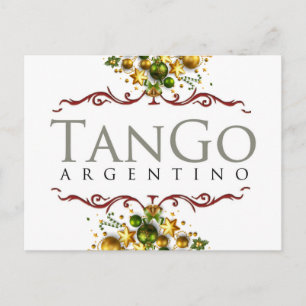 Argentinian Christmas Tango Holiday Postcard
