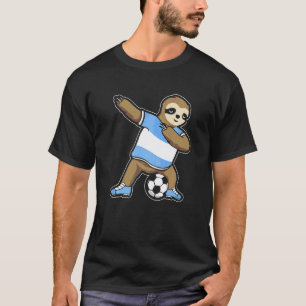 Argentinian Dabbing Soccer Sloth Dab Soccer Argen T-Shirt