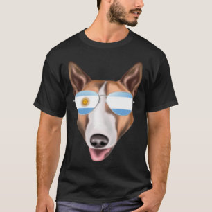 Argentinian Flag Bull Terrier Dog Argentina Pocket T-Shirt