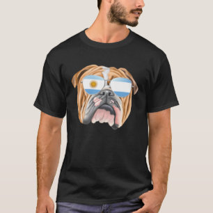 Argentinian Flag Bulldog Dog Argentina Pocket T-Shirt