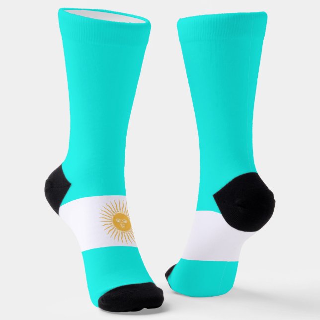 Argentinian flag-coat of arms socks (Angled)