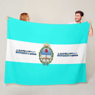 Argentinian flag fleece blanket